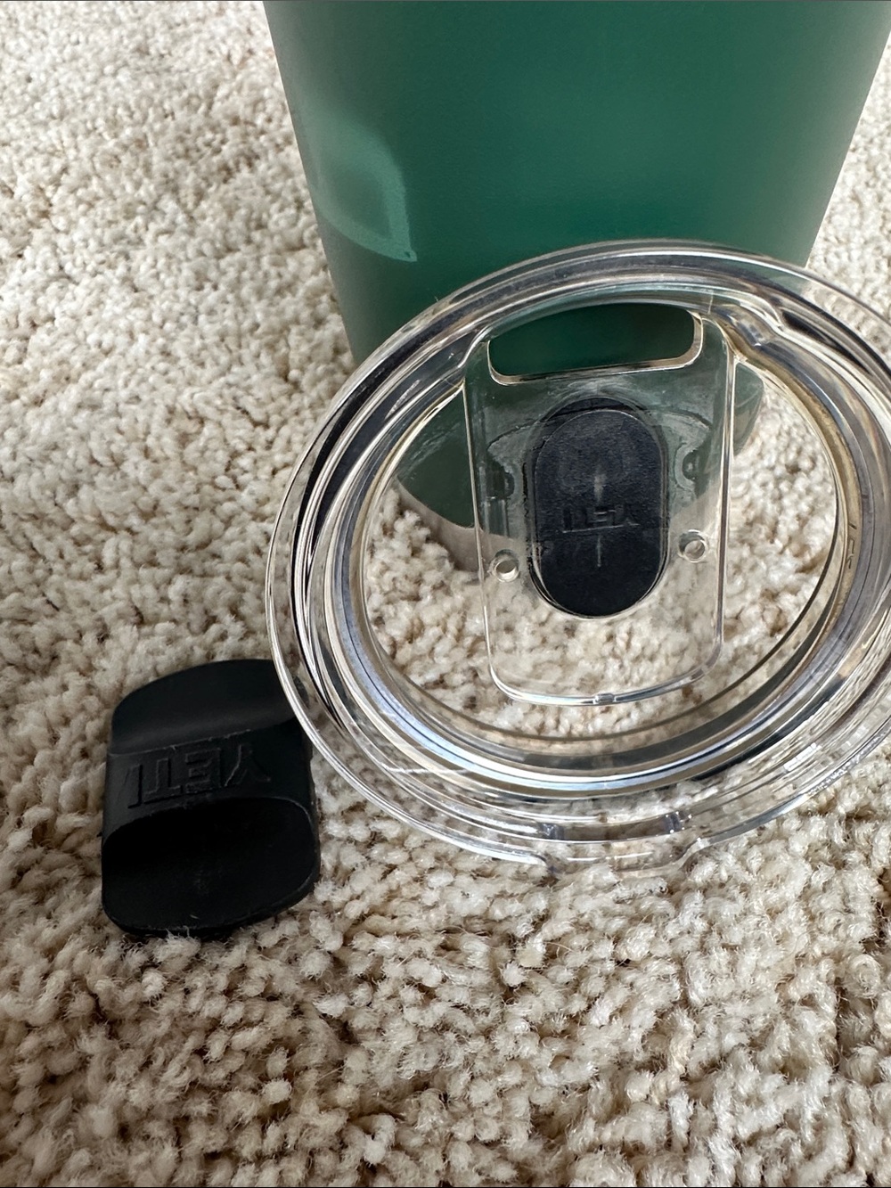 Yeti Forest Green Stainless Tumbler with Silver Accents 20oz - Picture 6 of 6